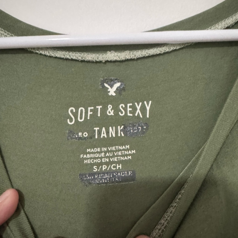 American Eagle Olive Soft & Sexy Tank